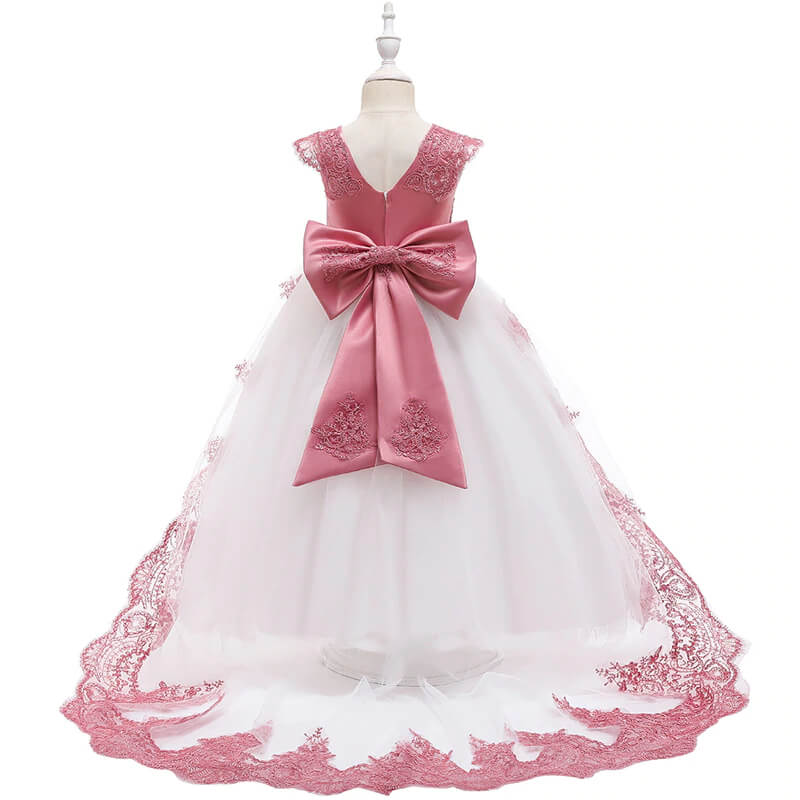 Robe de Princesse avec Traine pour Petite Fille – Image 4
