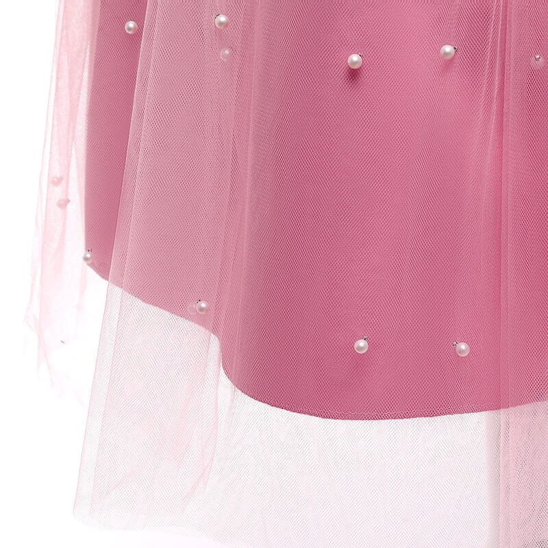 Robe Fille Mariage Rose Poudré – Image 6