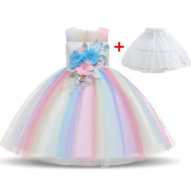 Robe Princesse Fille avec Cerceau – Image 2