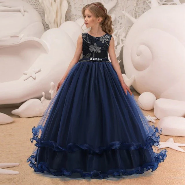 Robe de Princesse Bleu Nuit – Image 2