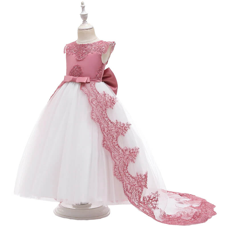 Robe de Princesse avec Traine pour Petite Fille – Image 5