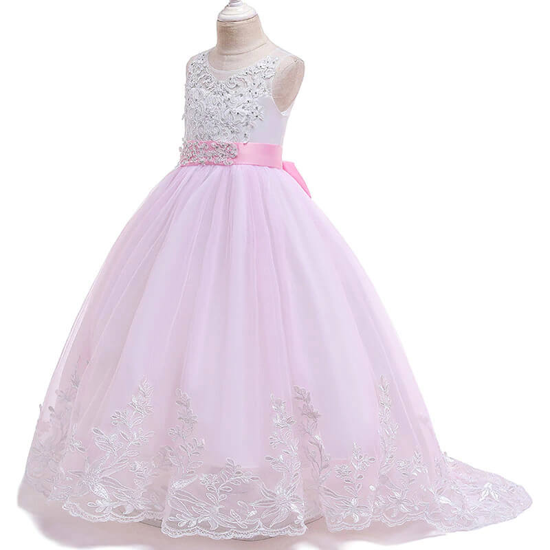 Robe de Princesse Fille avec Traine – Image 4